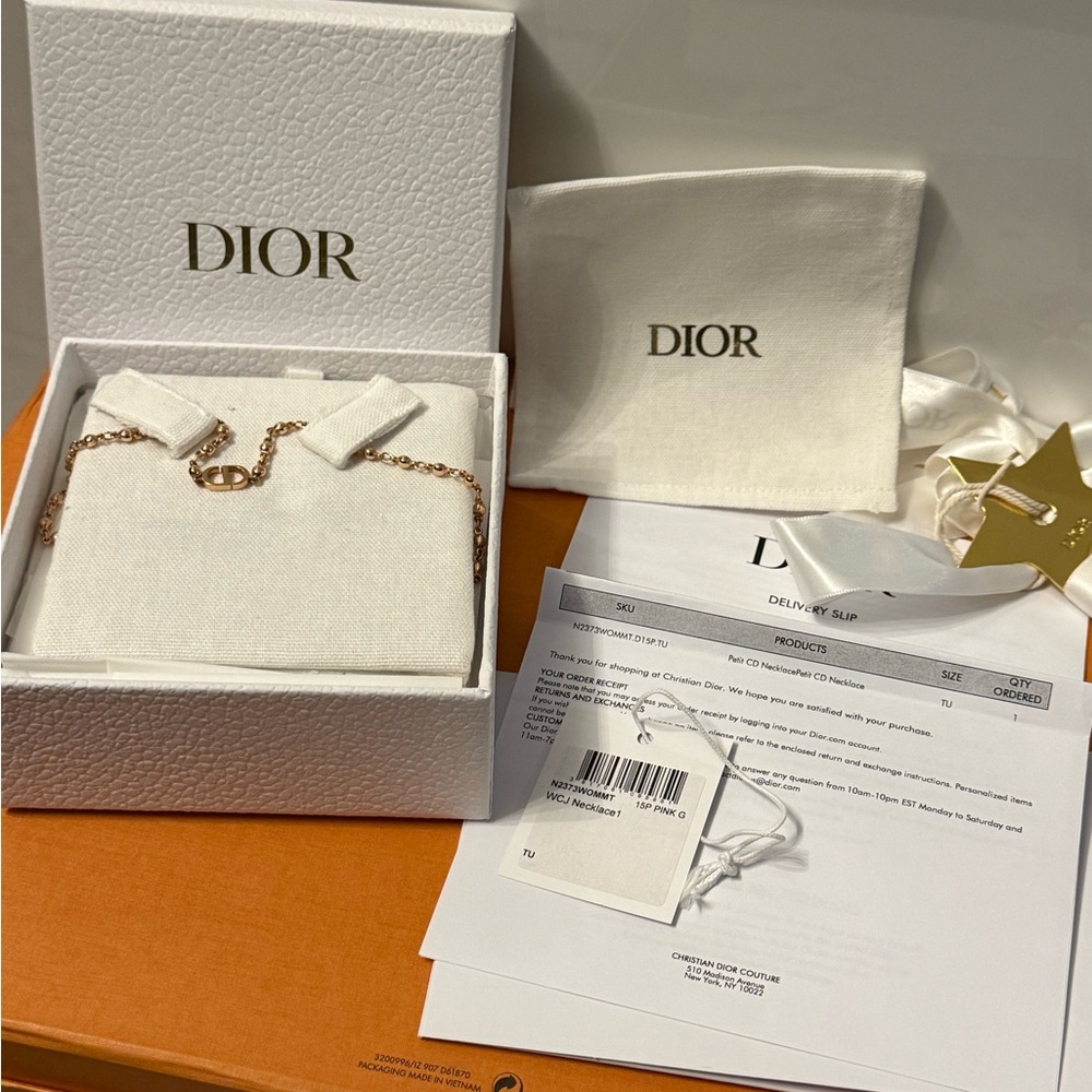 Dior Pink Gold Necklace